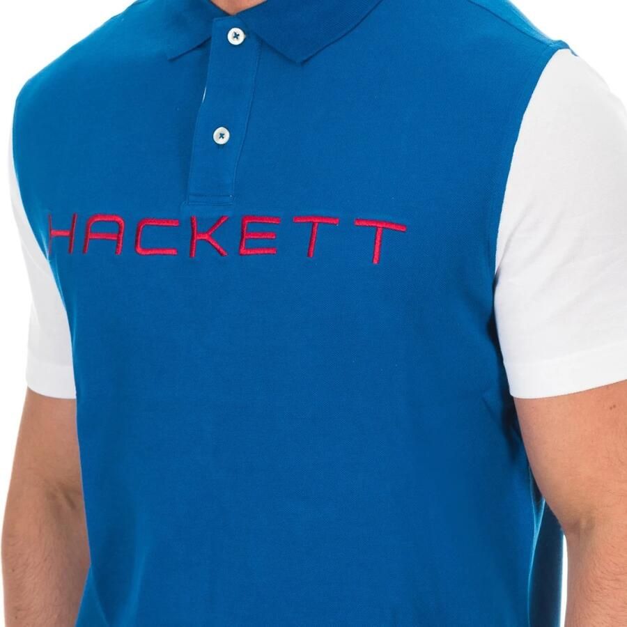 Hackett Korte Mouw Polo Shirt Blue Heren - Foto 2