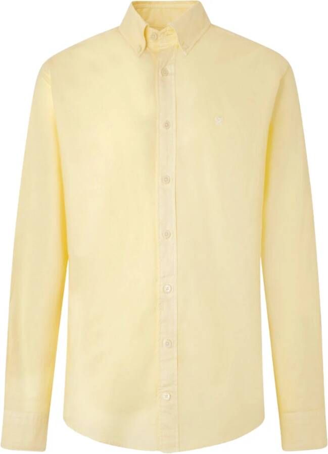 Hackett Overhemd Garment Dyed Geel - Foto 1