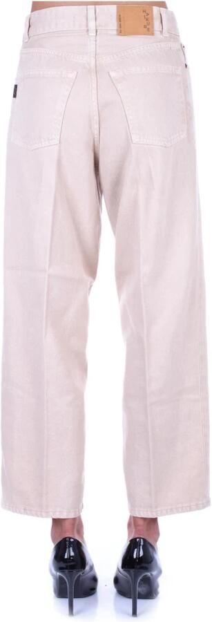 Haikure Beige Broek met Knoop en Rits Beige Dames