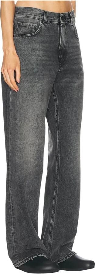 Haikure High-waisted Straight Leg Jeans Black Dames