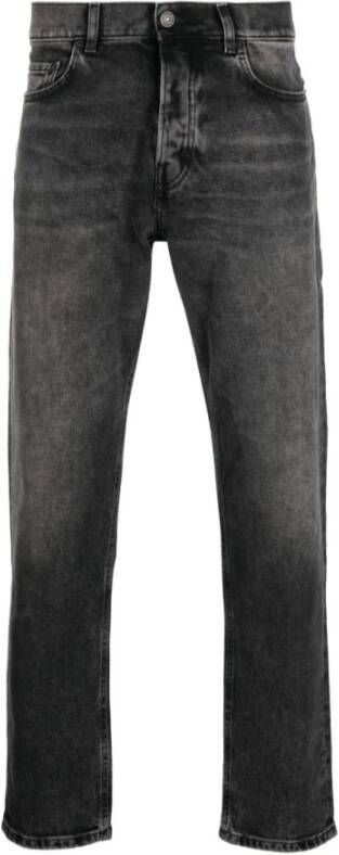 Haikure Zwarte Straight-Leg Gewassen Jeans Zwart Heren