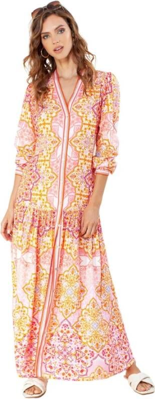 Hale Bob Viscose Jurk met Grafische Print Roze Dames