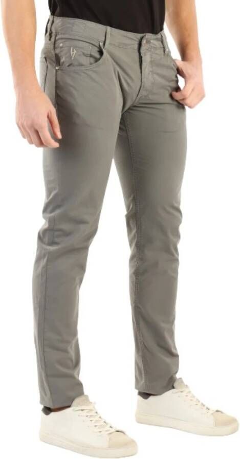 Hand Picked Cropped Trousers Grijs Heren