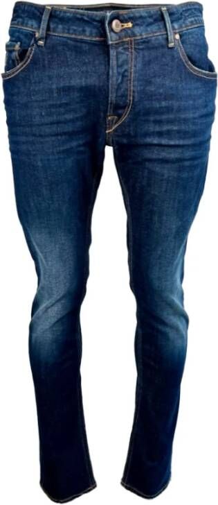 Hand Picked Slim-fit jeans Blauw Heren