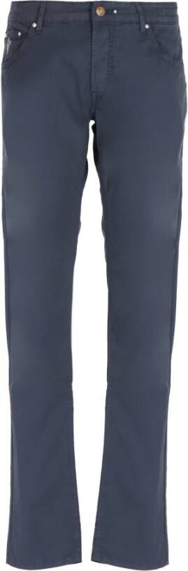 Hand Picked Straight Jeans Blauw Heren
