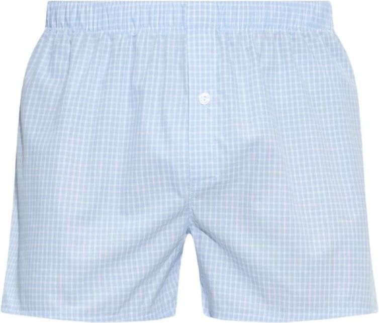 Hanro Katoenen boxershorts Blue Heren