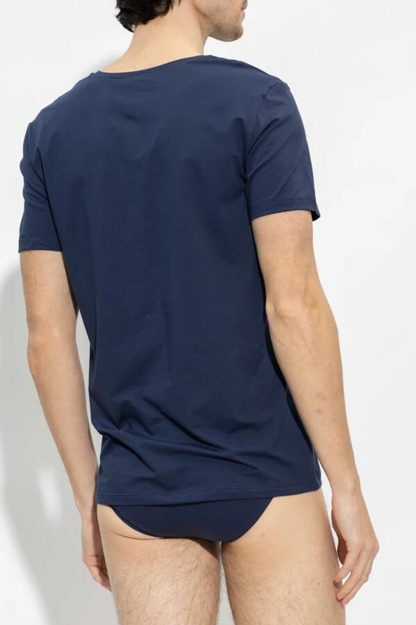 Hanro Katoenen T-shirt Blue Heren - Foto 3