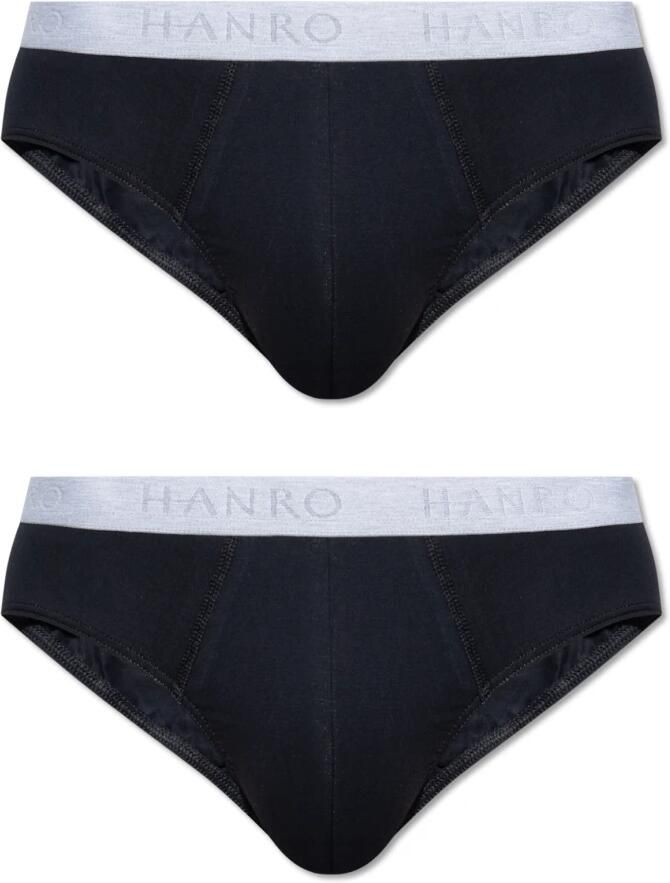 Hanro Slip met labeldetails in een set van 2 stuks