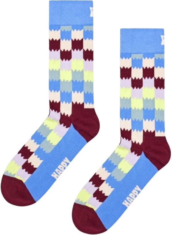 Happy Socks Sokken met motiefstitching model 'Dizzy Check'