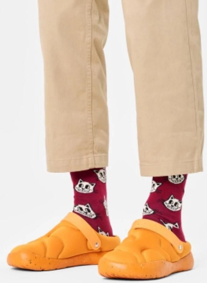 Happy Socks Katoenen Sokken met Kattenpatroon Red Heren - Foto 2