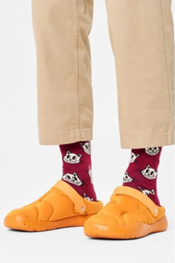 Happy Socks Katoenen Sokken met Kattenpatroon Red Heren - Foto 3