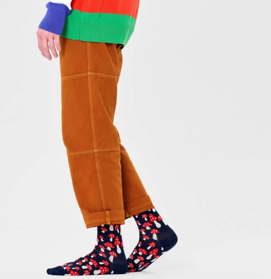 Happy Socks Sokken met motiefstitching model 'Mushroom'