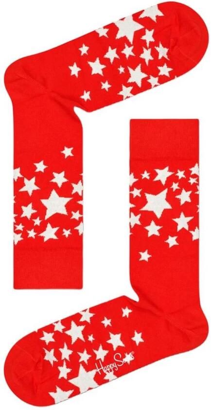 Happy Socks Rode Katoenen Crew Sokken voor Vrouwen Red Heren - Foto 4