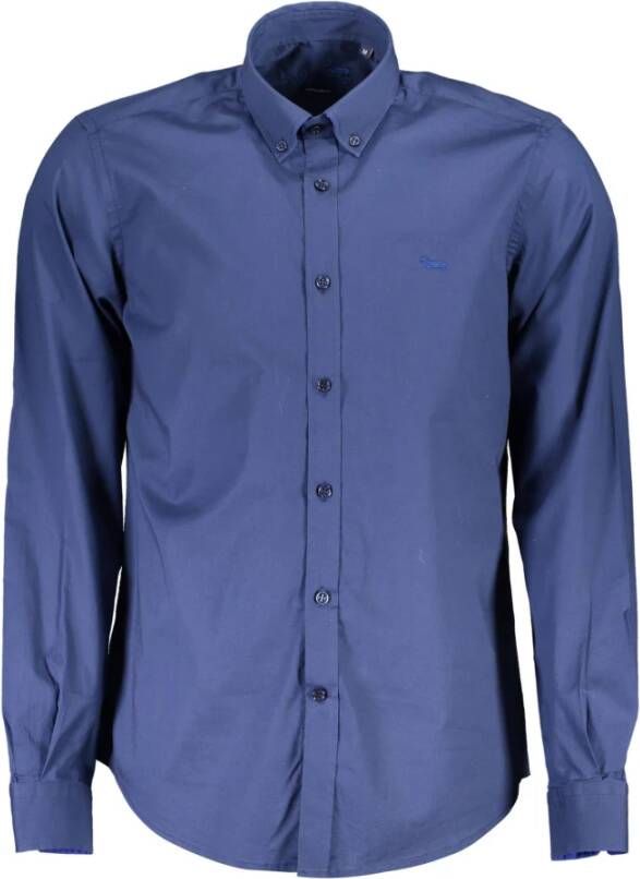 Harmont & Blaine Blue Cotton Overhemd Blauw Heren