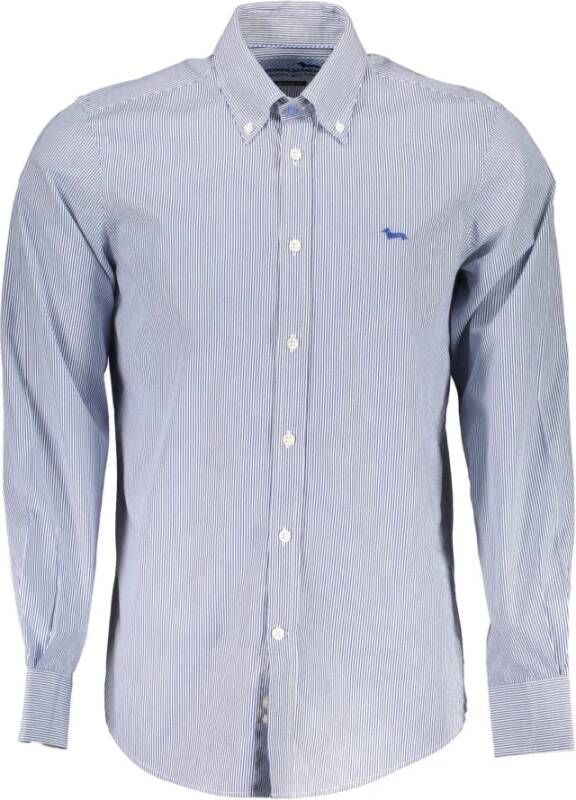 Harmont & Blaine Blue Cotton Overhemd Blauw Heren