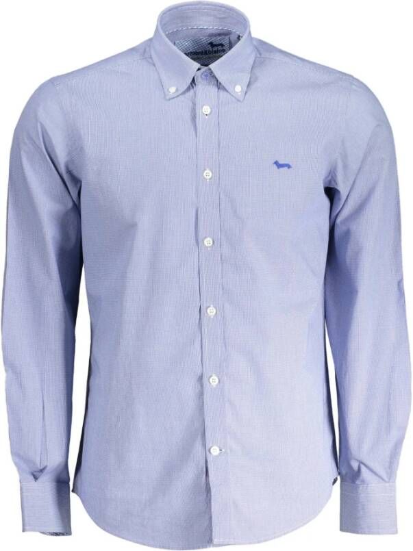 Harmont & Blaine Blue Cotton Shirt Blauw Heren