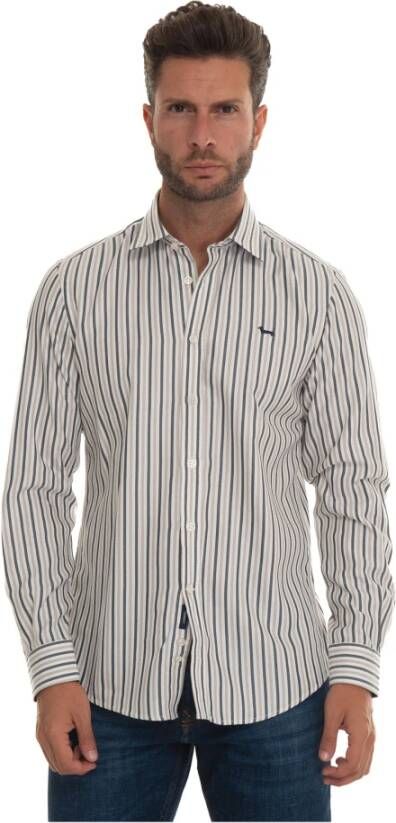 Harmont & Blaine Gestreept Casual Overhemd Beige Heren