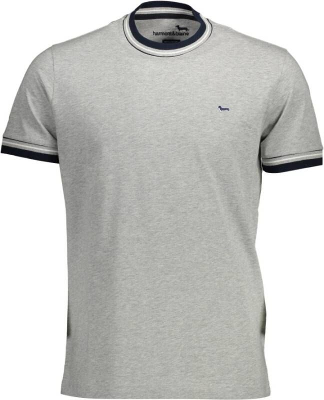 Harmont & Blaine Gray Cotton T-Shirt Grijs Heren