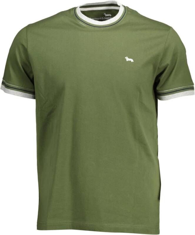 Harmont & Blaine Green Cotton T-Shirt Groen Heren