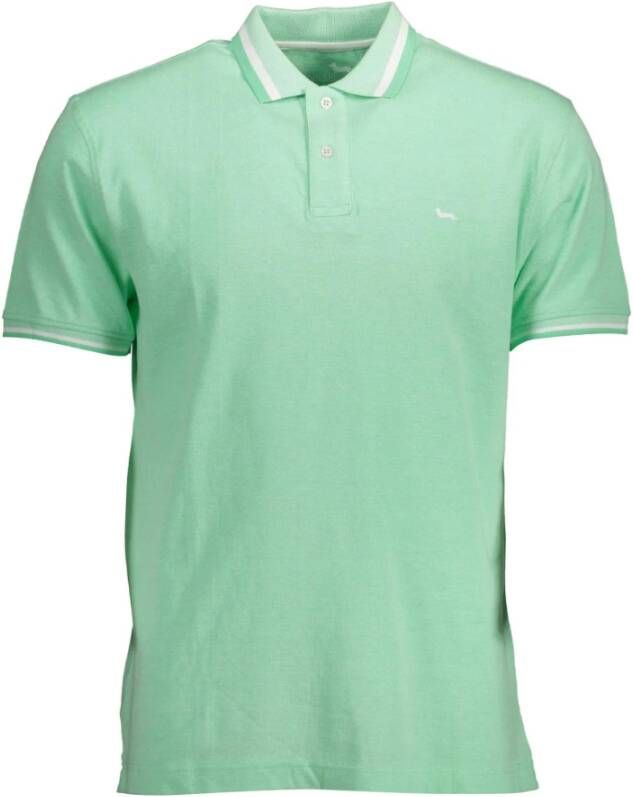 Harmont & Blaine Stijlvol groen katoenen poloshirt met contrasterende details Green Heren