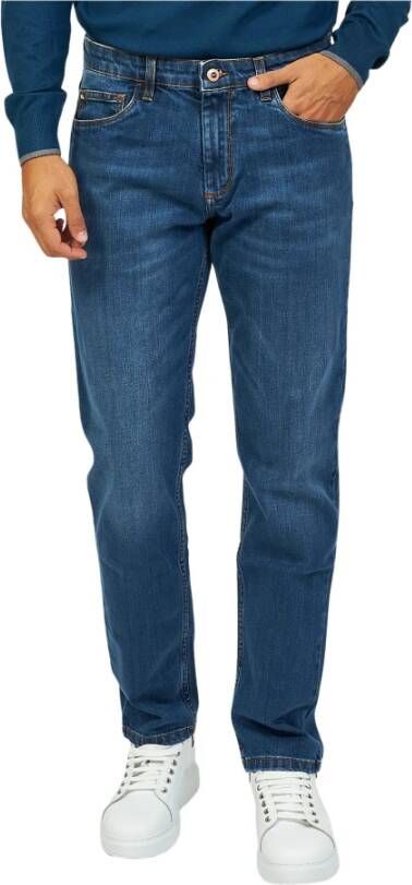 Harmont & Blaine Heren Jeans van Katoen 5 Zakken Regular Fit Blauw Heren