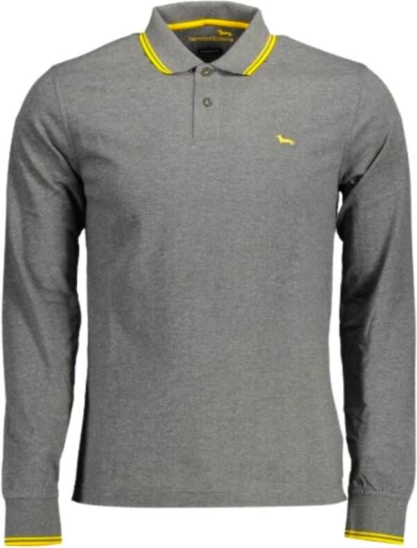 Harmont & Blaine Heren polo met lange mouwen Grijs Heren