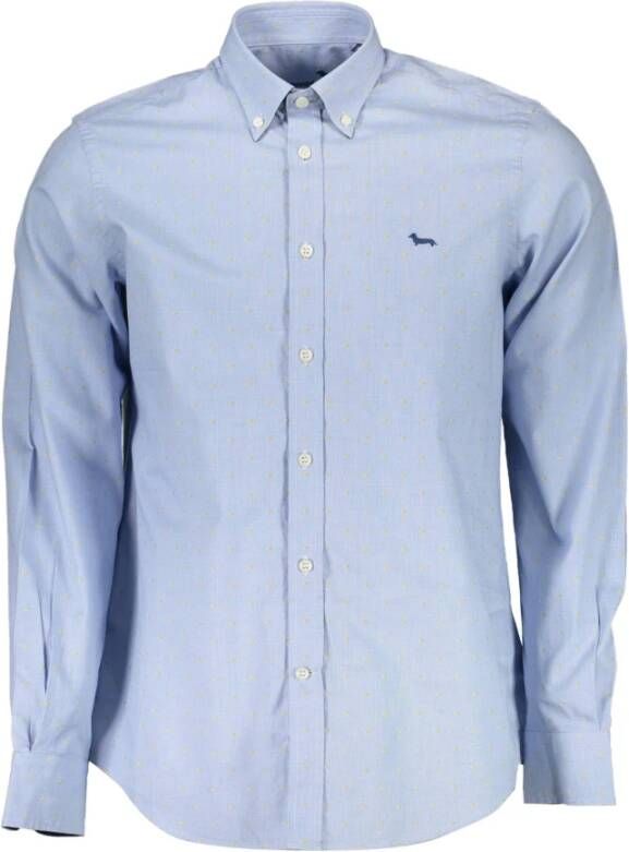 Harmont & Blaine Contrasterende Details Knoopsluiting Shirt Blauw Heren