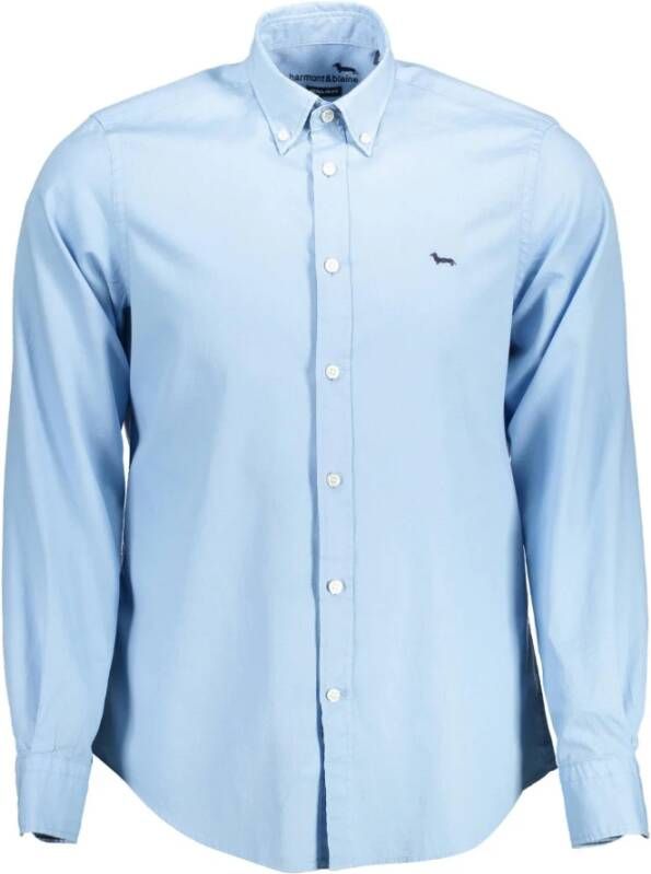 Harmont & Blaine Light Blue Cotton Shirt Blauw Heren