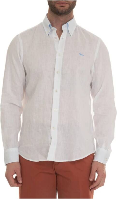 Harmont & Blaine Linen Overhemd Wit Heren