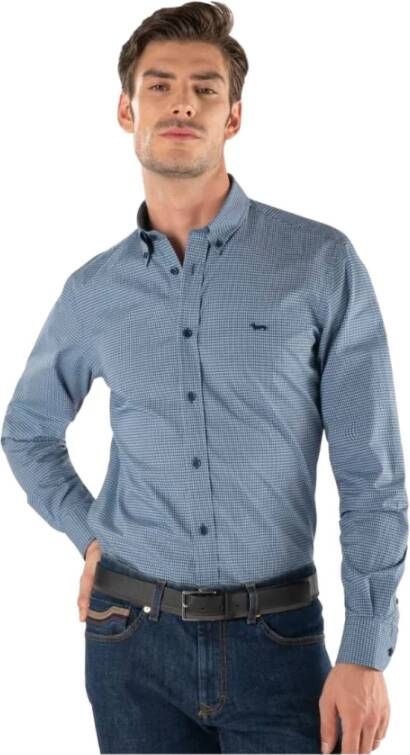 Harmont & Blaine Blue Cotton Overhemd Blauw Heren