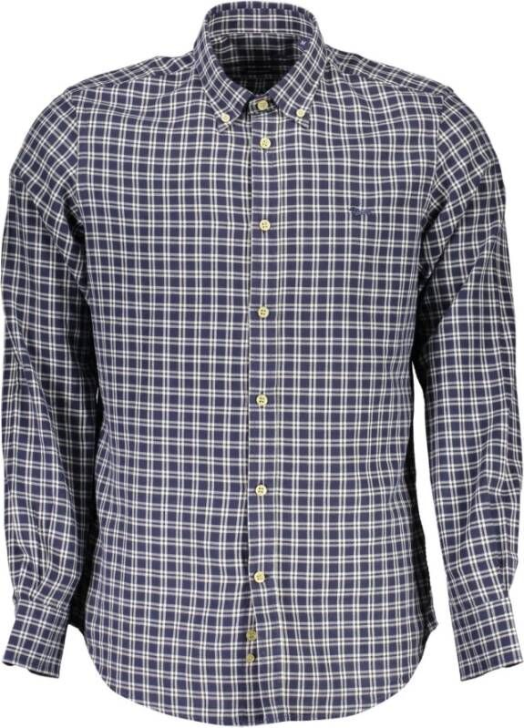 Harmont & Blaine Blauw Katoenen Overhemd met Knoopsluiting Multicolor Heren