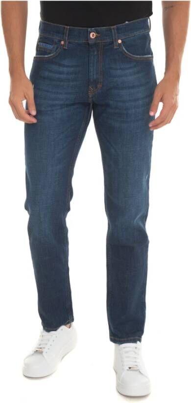 Harmont & Blaine Stonewashed Denim Jeans Blauw Heren