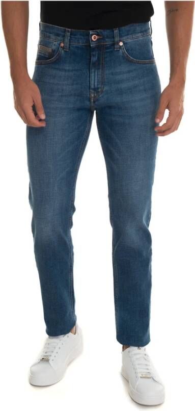 Harmont & Blaine Stonewashed Denim Jeans Blauw Heren