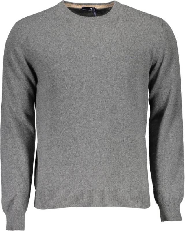 Harmont & Blaine Grijze Wollen Trui met Borduursel Gray Heren