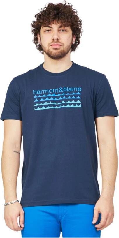 Harmont & Blaine T-Shirts Blauw Heren