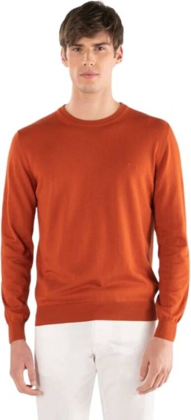 Harmont & Blaine Trui met ronde hals Oranje Heren