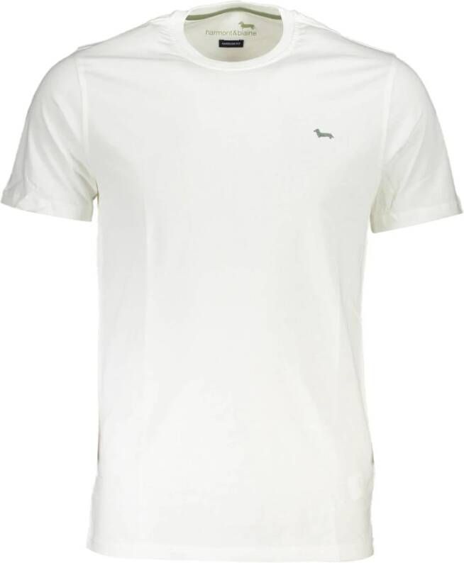 Harmont & Blaine Witte Heren T-shirt met Borduursel Wit Heren