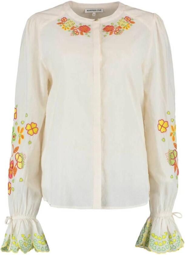 Harper & Yve Blouse lange mouw Ss24P603 Haily White Dames