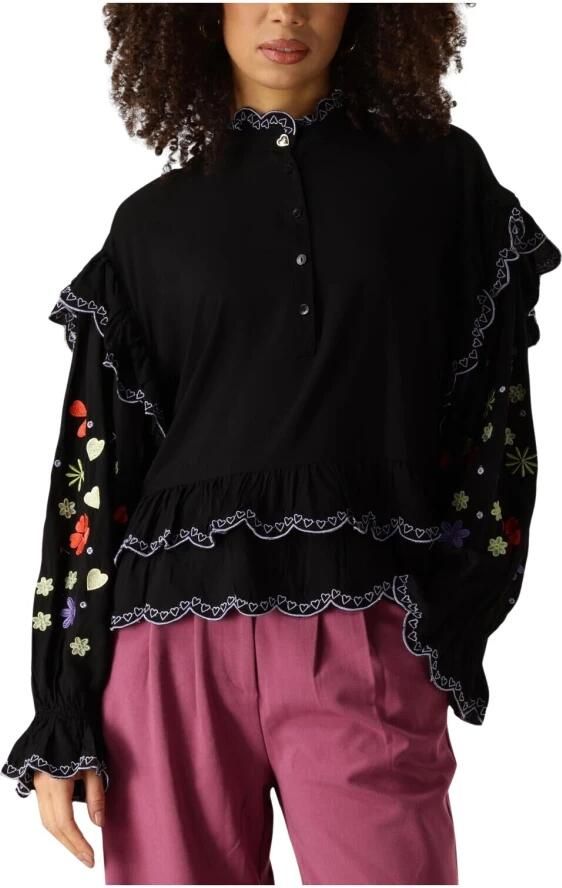 Harper & Yve Elegante Joan-Ls Zwarte Blouse Black Dames - Foto 7