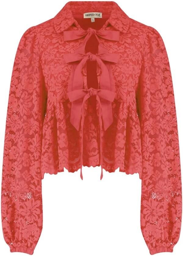 Harper & Yve Maral-Ls Lange Mouw Blouse Red Dames - Foto 3