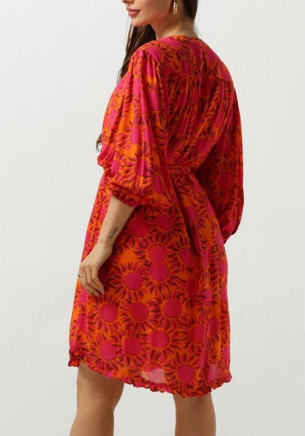 HARPER & YVE blousejurk MAE-DR met all over print en ceintuur roze oranje - Foto 2