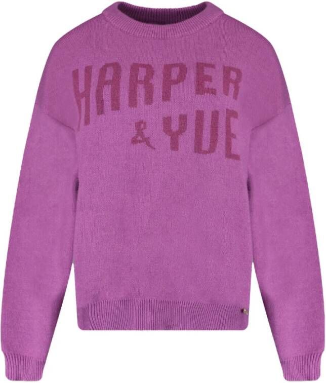 Harper & Yve-Ju Pullover Stijlvolle Trui Purple Dames