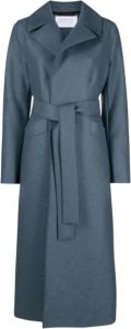 Harris Wharf London Belted Coats Blauw Dames