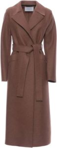 Harris Wharf London Belted Coats Roze Dames