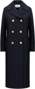 Harris Wharf London Double-Breasted Coats Blauw Dames