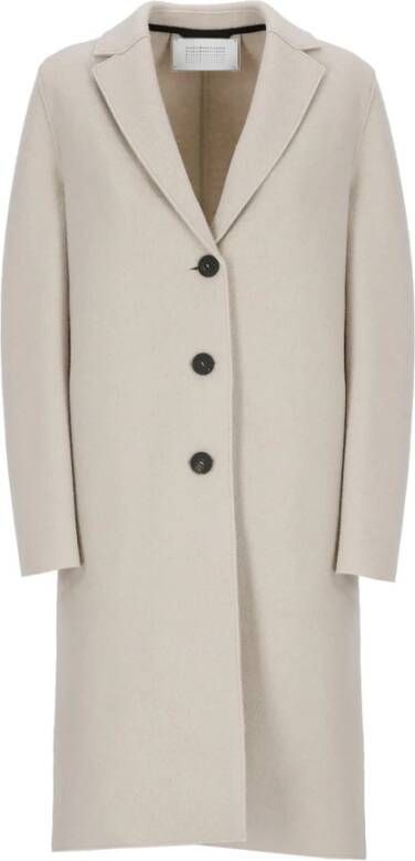 Harris Wharf London Ivoor wollen jas met piek revers Beige Dames