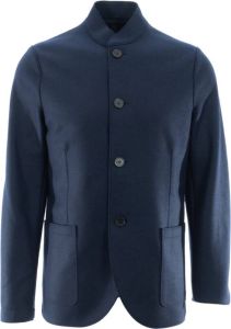 Harris Wharf London Klassieke Single Breasted Pakken Blauw Heren