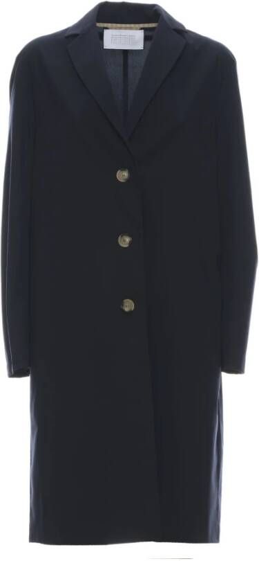 Harris Wharf London Single-Breasted Coats Blauw Dames