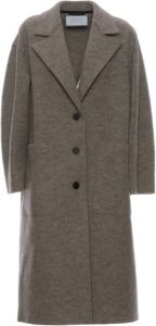Harris Wharf London Single-Breasted Coats Grijs Dames