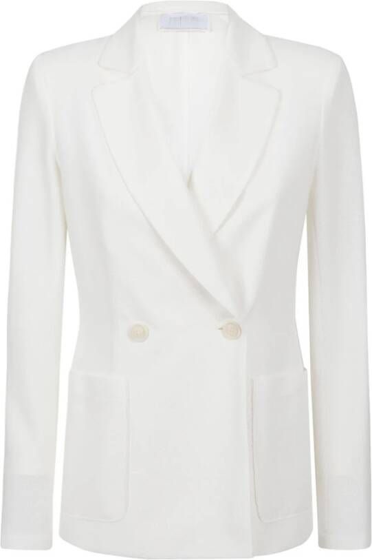 Harris Wharf London Witte Katoenen Blazer Upgrade Jouw Garderobe White Dames